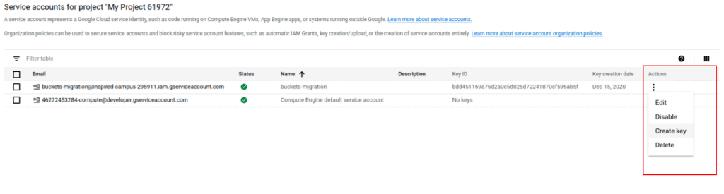 aws creating key